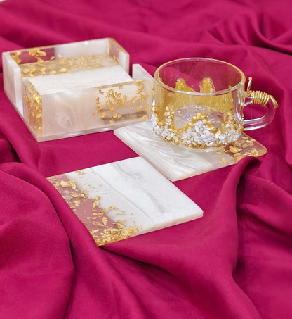 Resin Coasters With Holder