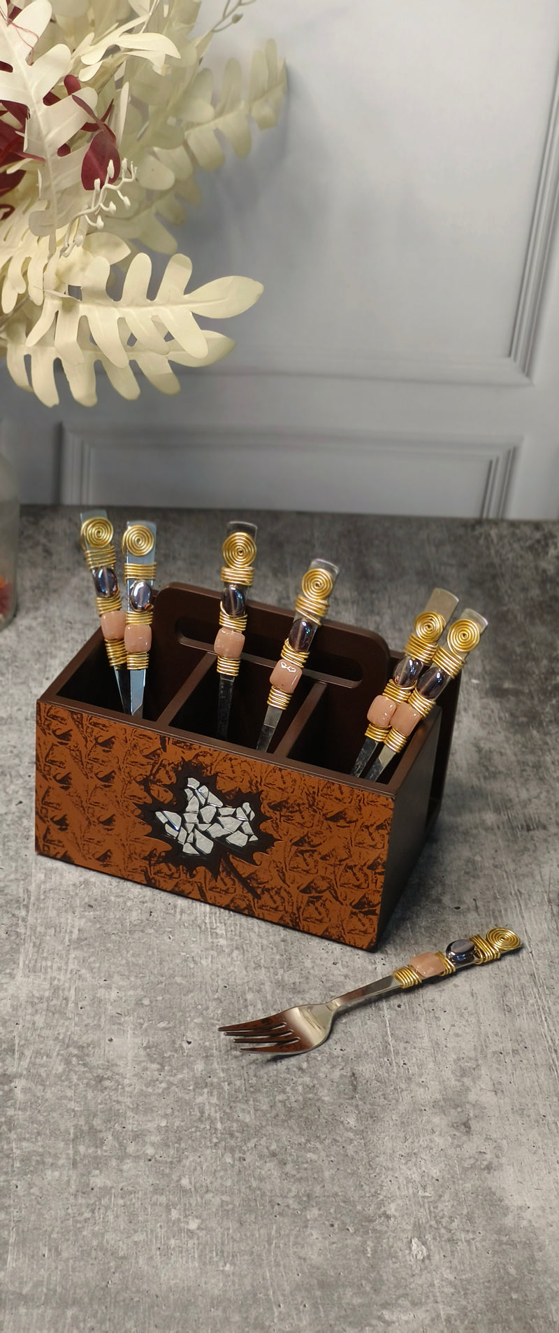 Wooden Cutlery Holder