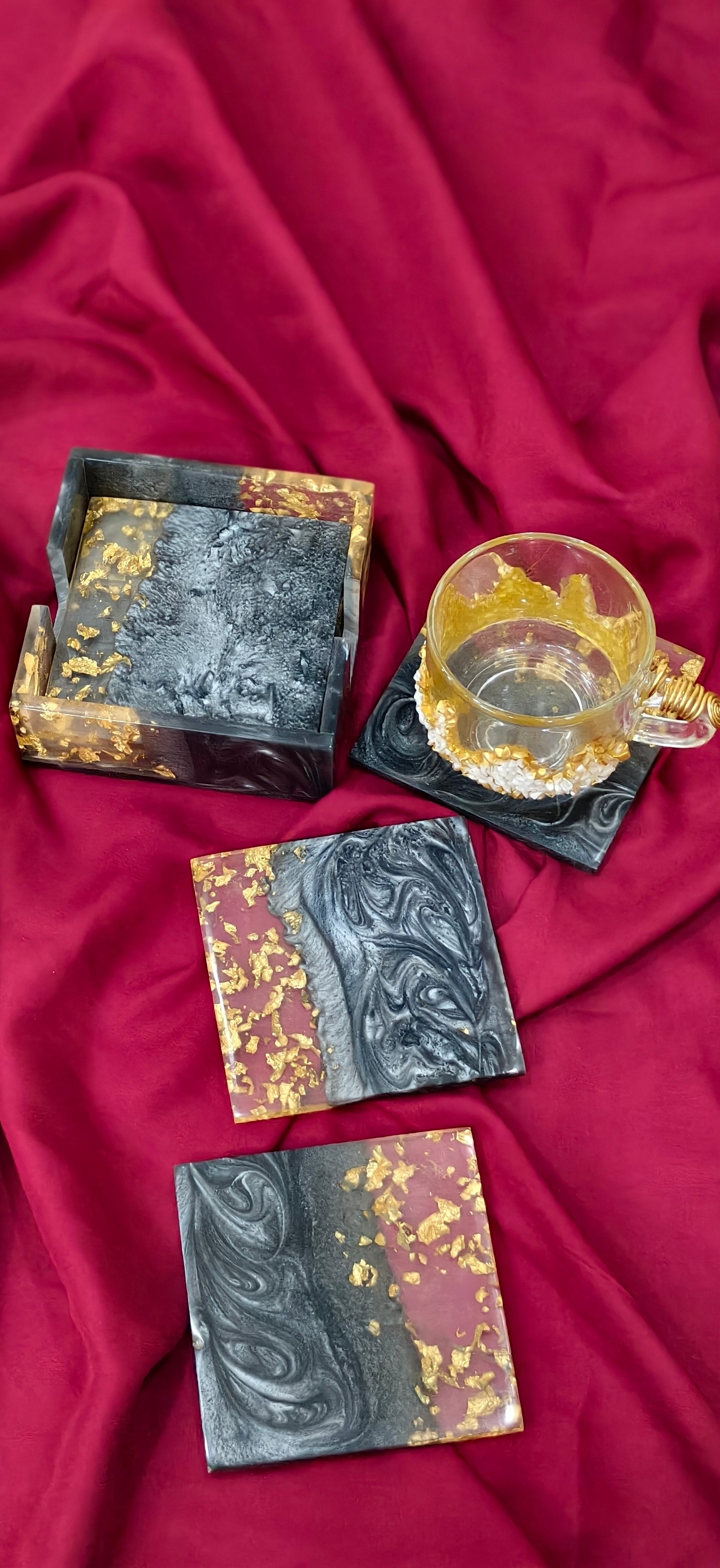 Resin Coasters with holder